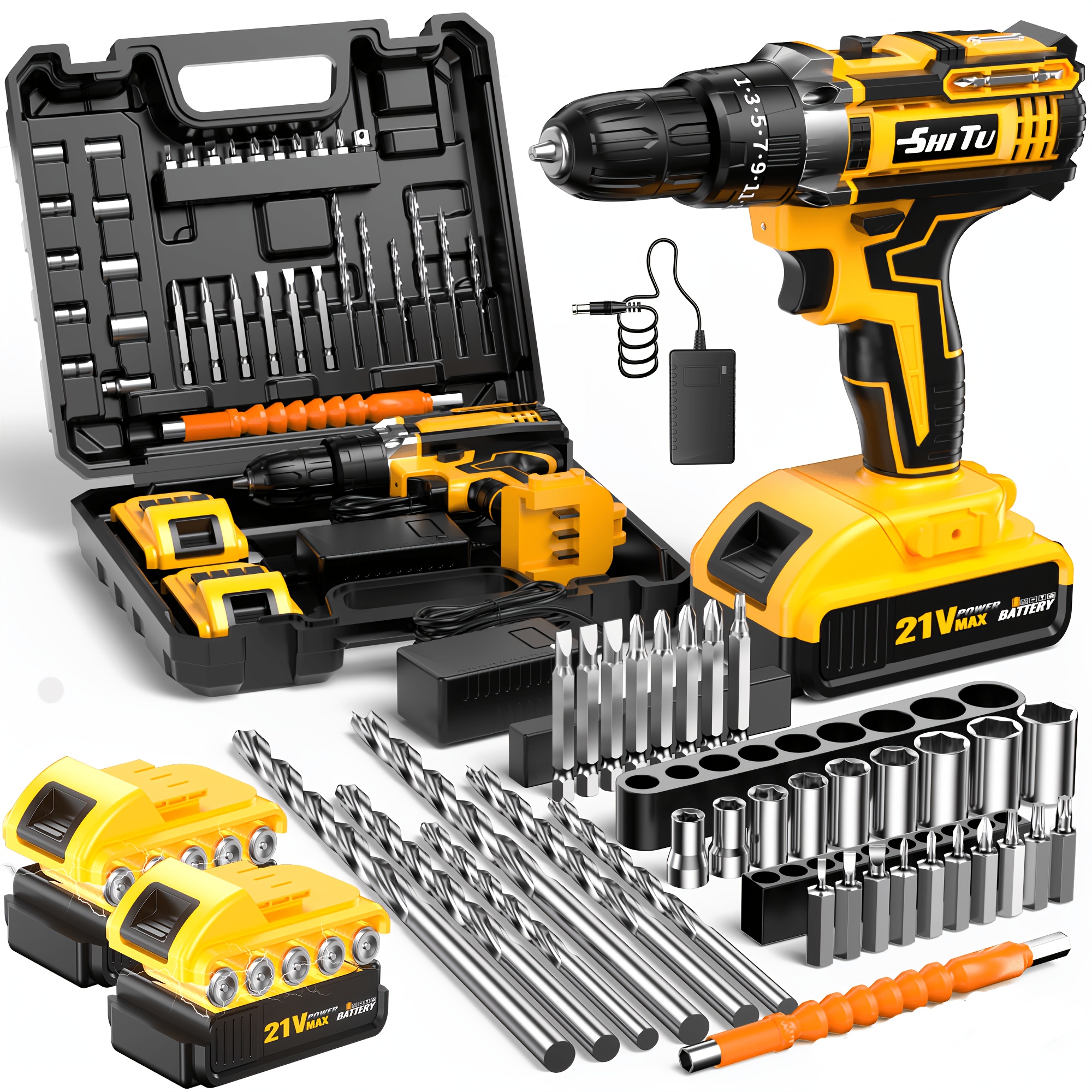 DGB 21V Cordless Drill Driver, Heavy-Duty Power Drill for Construction, Renovation & Industrial Projects