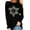 1 Black, variant on Womens Long Sleeve Merry Christmas T-Shirts Christmas Tree Bright Graphic Tee Tops (XL,Green)