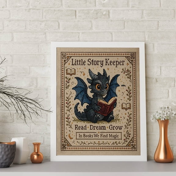 Generic Dragon Embroidery Kit,Dragon Cross Stitch Fantasy Embroidery Set,Stamped Cross Stitch Kits For Beginners,Beginner-Friendly Needlework Craft Kit