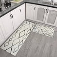 thumbnail image 3 of Luxurious 2-Piece Boho Black Kitchen Rug Set - Non-Slip, Washable, Ideal for Floors - Enhance Your Kitchen Decor Today, 3 of 7