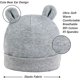 thumbnail image 3 of BR Gorro con orejas de oso para recién nacido, color rosa y gris, paquete de 2, 3 of 5