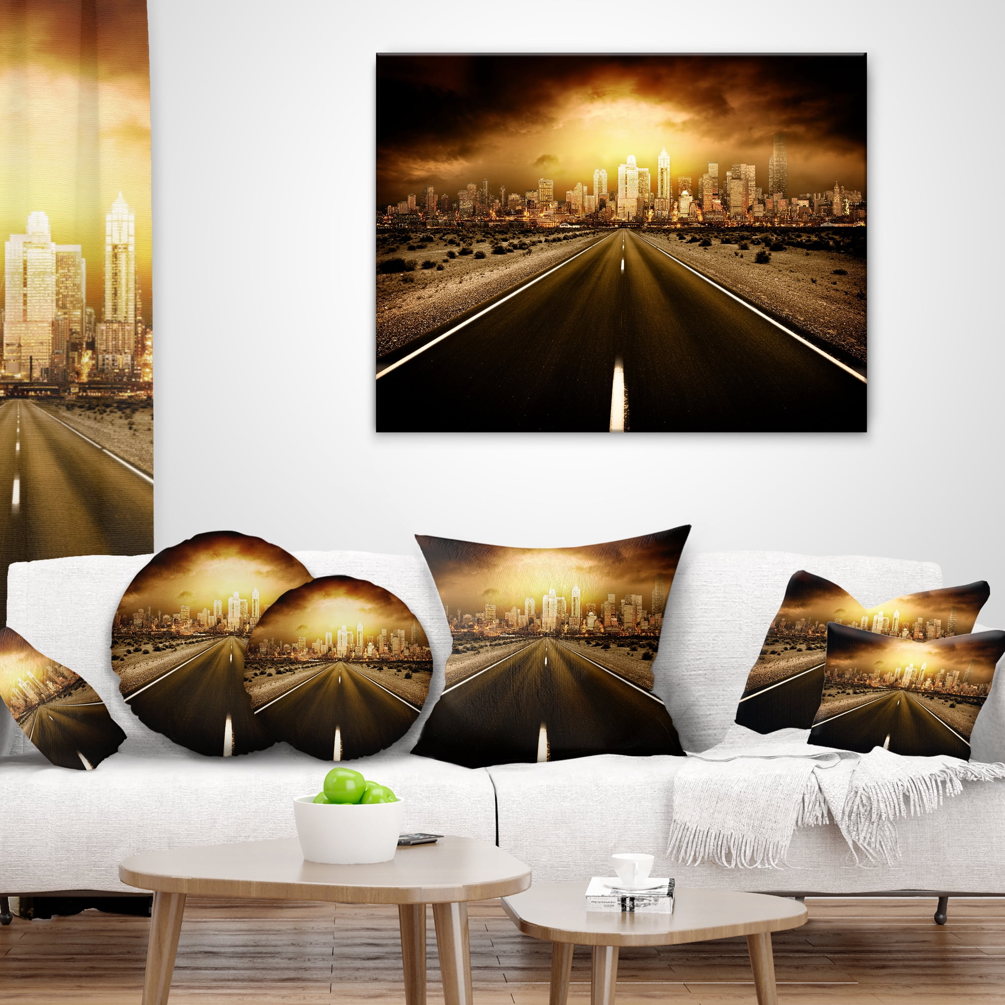 Designart World s End - Landscape Photography Throw Pillow - 18x18