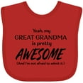 thumbnail image 3 of Inktastic Yeah My Great Grandma is Pretty Awesome Boys or Girls Baby Bib, 3 of 4