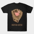 thumbnail image 1 of T-Shirt Graphique de Sport avec Cœur, Note de Musique et Gant de Baseball « Rhythm Catch », 1 of 4