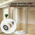 thumbnail image 3 of Shower Door Wheels Easy Installation Multi-Function Compatibility Solid Brass Hubs High-Quality Nylon For Sliding Glass Door Pulleys Replacement Bearing Rollers In Shower Cabin Spa Room (8Pcs), 3 of 5