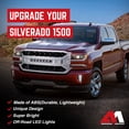 thumbnail image 3 of AMERICAN MODIFIED Armor Grille for 2016-2019 Chevrolet Silverado 1500, Silver, 3 of 12