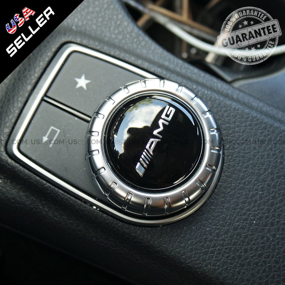 Mercedes-Benz Car AMG Style Interior Multimedia Control Decal Sticker Badge Decoration Logo
