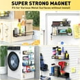 thumbnail image 6 of 2 Pack Magnetic Spice Rack for Refrigerator and Oven, Magnetic Fridge Organizers and Storage Metal Black, Strong Magnets Shelf Seasoning Organizer Gadgets, 6 of 7