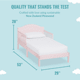 Dream On Me Sydney Toddler Bed, Blush Pink