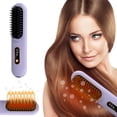 thumbnail image 1 of Fiudx Cepillo para El Cabello, Peine con Revestimiento Cerámico de Calentamiento Rápido, Cepillo Alisador con Temperatura Ajustable, Diseño Ideal para Viajes, Peinado En Cualquier Lugar, Perfecto par, 1 of 7