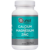 Qunol Magnesium 3 in 1 Tablets with Calcium & Zinc for Immune Support, Bone, Nerve, and Muscle Health Supplement, 270 Count