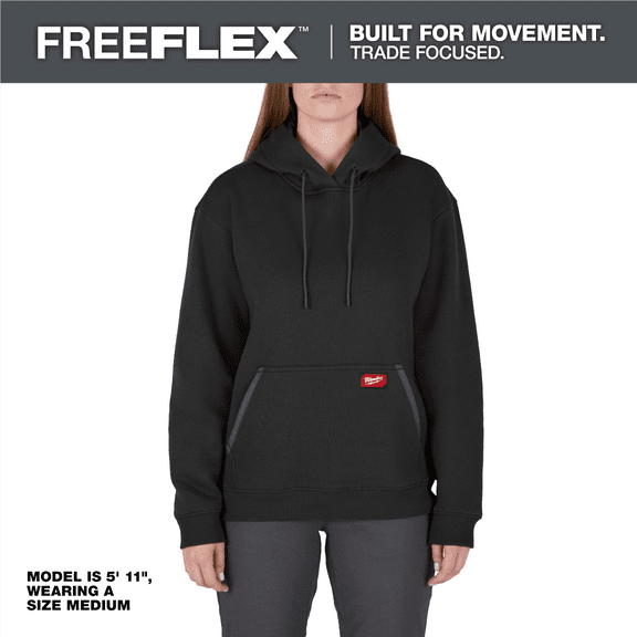 Milwaukee Tool Women's FREEFLEX Pullover Hoodie- Black - SX