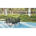 thumbnail image 3 of Convenient Folding Bicycle Cargo Storage Cart And Luggage Trailer With Hitch - Black, 3 of 12