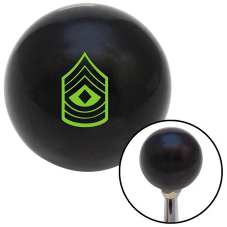 American Shifter Green 08 First Sergeant Black Shift Knob with M16 x 1.5 Insert Shifter Auto Manual Brody