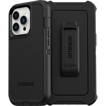 OtterBox Defender Series Screenless Edition Case for iPhone 13 Pro Only - Holster Clip Included - Non-Retail Packaging - Black