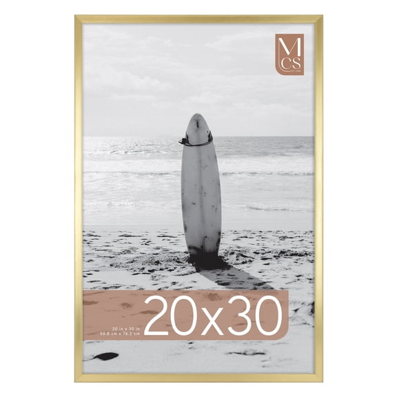 MCS Foundation 20x30 Poster Frame Traditional Brass, Vertical & Horizontal Wall Hanging Large Picture Frame for Photos, Posters & Art Prints (1-Pack)