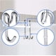 thumbnail image 2 of Gancho de pared para mampara de ducha Mampara de ducha de baño Gancho de baño muy liviano para almacenamiento de ducha sobre la puerta de la ducha 4 piezas (11,5 cm) oso de fresa Electrónica, 2 of 4