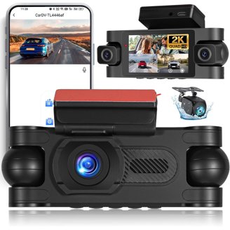4 Channel WiFi Dash Cam With 2K Front & Dual 1080P - 360° View, G-Sensor, Night Vision