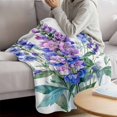 thumbnail image 3 of Watercolor Wildflowers Blanket Soft Cozy Warm Throw Blanket for Couch, Plush Fuzzy Flannel Fleece Blankets for Sofa, Spring Botanical Art Bed Blankets Lightweight Gifts for Women, 40"x60", 3 of 9
