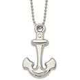thumbnail image 2 of Chisel Stainless Steel Polished Hollow Anchor Pendant on a Ball Chain Necklace - 22", 2 of 8