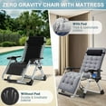thumbnail image 6 of MOPHOTO 2 Pack Zero Gravity Chair Support 440lbs for Backyard Beach, Foldable Reclining Lounge Chair with Headrest & Cup Holder for Indoor Outdoor, Patio Recliner Folding Reclining Chair, 6 of 8