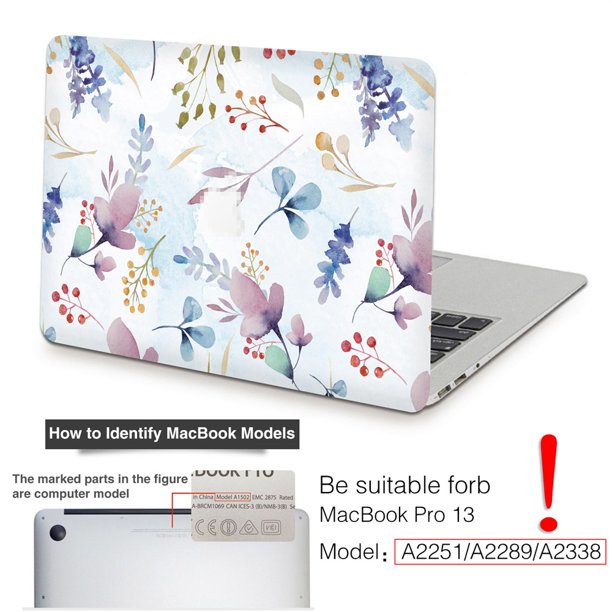 For Macbook Air15 Air13 Air M2 2022/M1/M2/Pro13Pro14/Pro16 Shell Plant Leaf Pattern Protector For Lightweight Heat Dissipation
