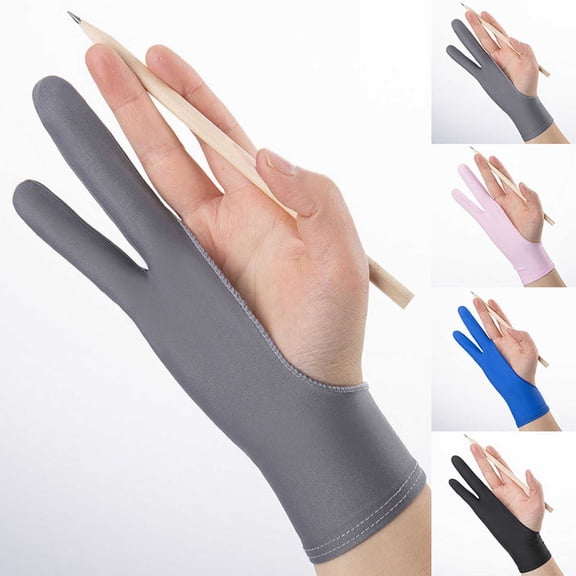 Artist Gloves Drawing Glove Two Finger Glove for Drawing Tablet Paper Sketching Fits Left And Right Hand Black L