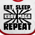 thumbnail image 4 of Inktastic Eat, Sleep, Krav Maga, Repeat Boys or Girls Baby Bib, 4 of 4