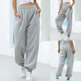 thumbnail image 1 of Pantalon de Jogging Sportif pour Femmes, Bas Resserré, Poches, Taille Haute, 1 of 2