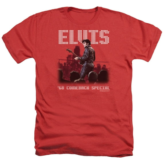 Elvis Presley Return Of The King Heather T-Shirt Red
