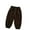 Coffee, variant on HAiming Kids Baby Boys Girls Fall Winter Corduroy Pant Elastic Waist Button Casual Jogger Trousers With Pocket