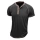 thumbnail image 1 of pstuiky camiseta de hombre, Camiseta de manga corta con cuello redondo y botones para hombre camisas casuales para hombre l, 1 of 4