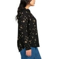 thumbnail image 2 of Hilary Radley Women's Long Sleeve Tunic Top (Black Floral, XL), 2 of 3