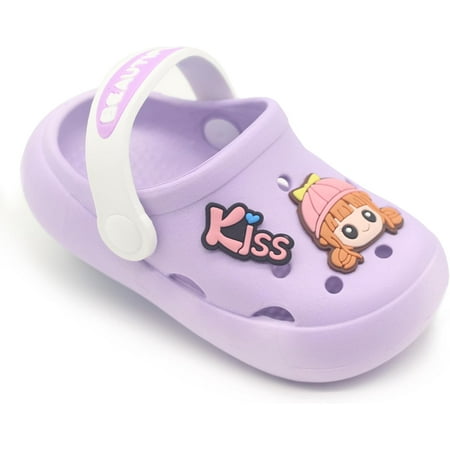 Toddler Shoes Clogs Slide Sandals for 0-8yrs Kids Unisex for Girls and Boys Garden Shoes Cartoon Slides Slip-Resistance Sandals Beach Slippers