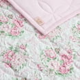 thumbnail image 4 of Paris Hilton Coquette Blush Pink Floral Quilt Set, Twin, Reversible 2-Piece Bedding, Lightweight, 4 of 12