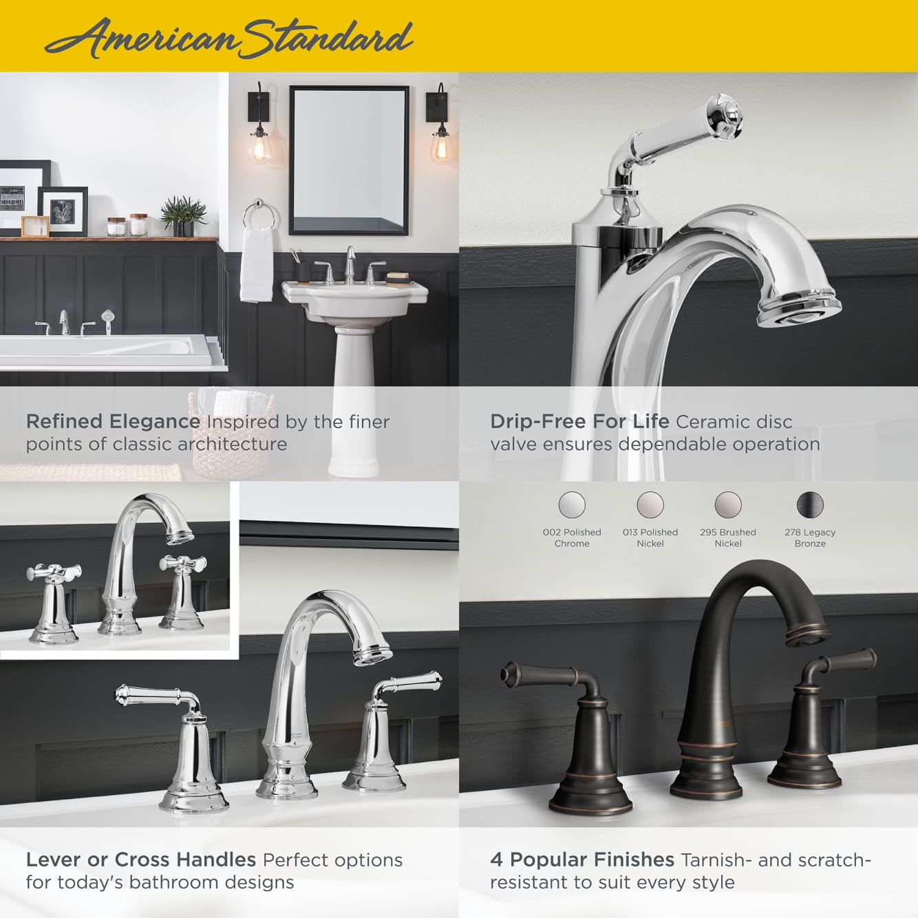 American Standard Delancey 8 in. Widespread 2-Handle Bathroom Faucet with Pop-Up Drain in Polished Chrome