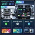 thumbnail image 2 of Autoestereo Jingelsye para Toyota RAV4 2007-2012 Android 13 Pantalla 10 Pulgadas 8 Nucleos 4G 32G CarPlay Android Auto GPS WiFi, 2 of 5