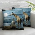 thumbnail image 3 of Creowell Giraffe Zebra Bench Pillow Case with Zipper Home Decor for Living Room Bedroom Cushion Outdoor Square Design 1PC 18x18in, 3 of 5