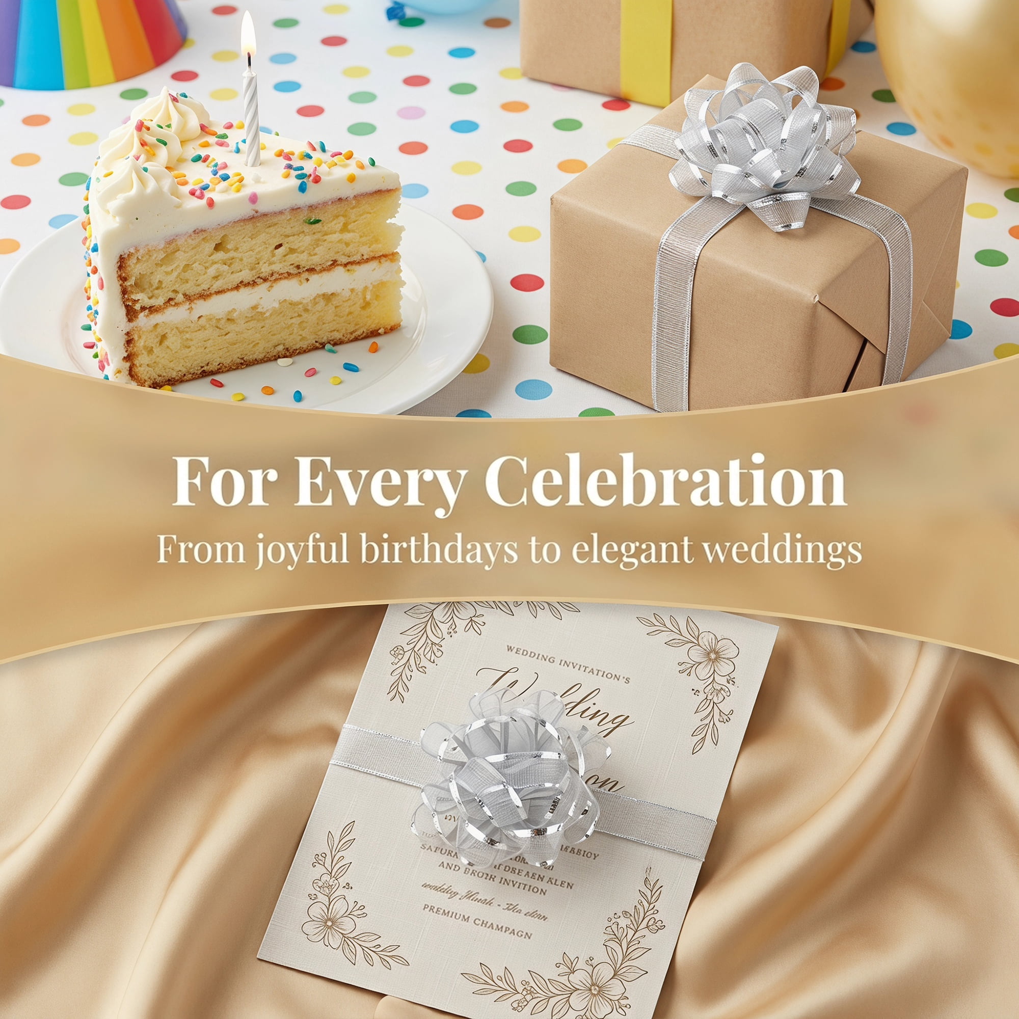 Unique Bargains Sheer Organza Gift Wrapping Bows for Weddings and Celebrations Silver