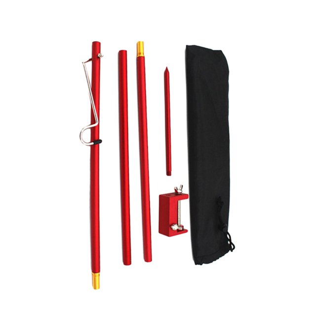 Poste de lámpara para acampar, soporte de luz para campamento de aleación de aluminio para picnic al aire libre Rojo kusrkot poste de lámpara plegable