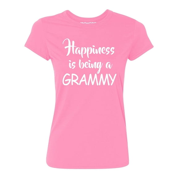 Happiness Is Being A Grammy Women's T-shirt, L, Azalea Pink