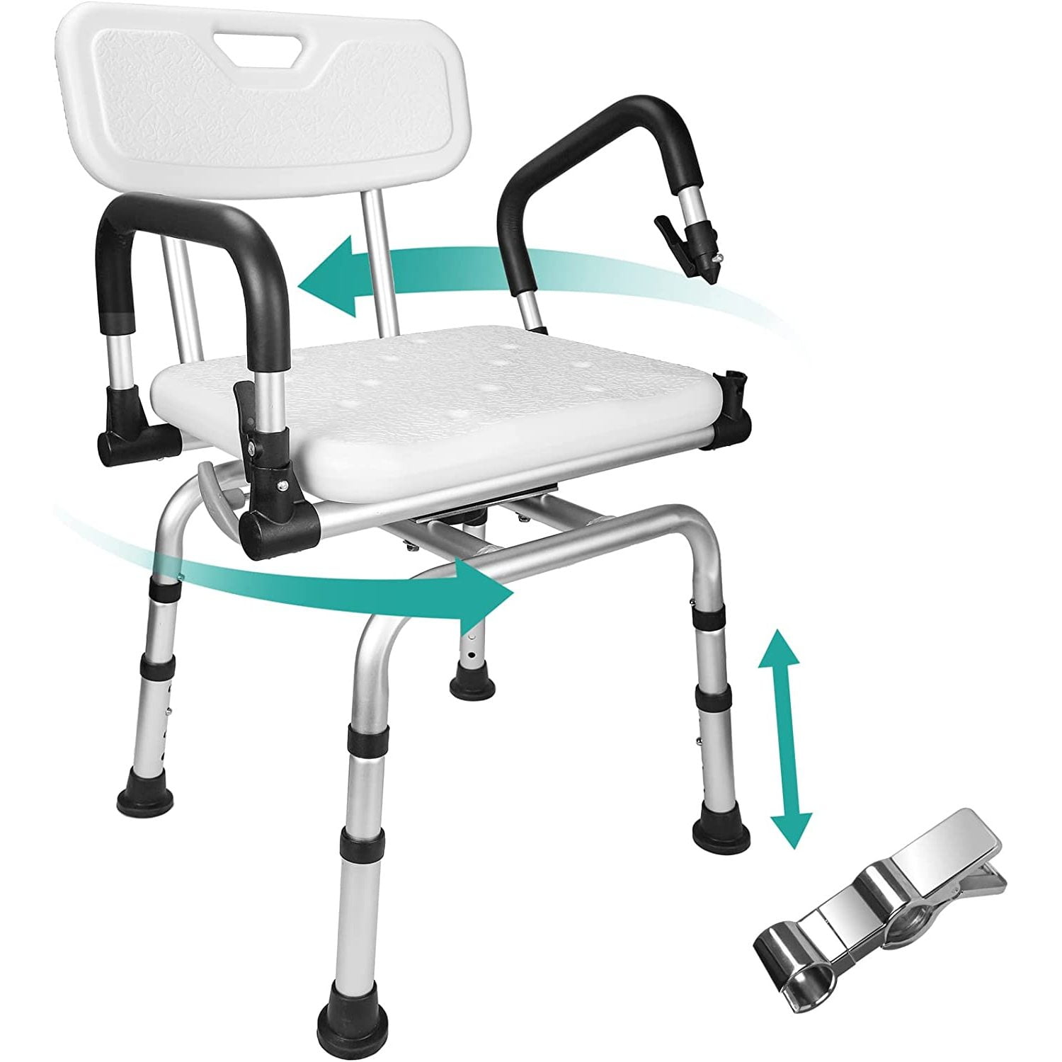YhbSmt 360° Swivel Shower Chair for Inside Shower, Medical Bath Seat