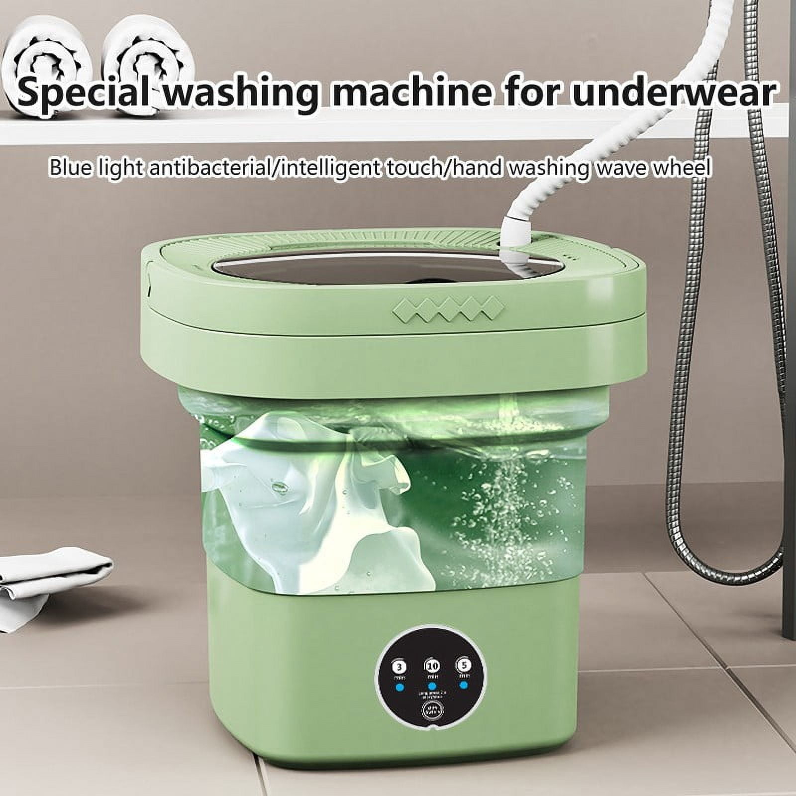 Green Green 7L Portable Mini Washing Machine Small Washer And Spinner Combo For Student Dormitory Apartment Baby Clothes Travel