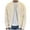 Beige, variant on APEXFWDT Men's Big and Tall Full Zip Cardigan Sweaters Relaxed Collarless Long Sleeve Ribbed Sweater Casual Fall Cardigan Jacket with Pockets