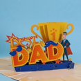 thumbnail image 2 of Father's Day Three-dimensional Greeting Card The Best Dad Paper Carving Handmade Blessing Gift Creative Message Card, 2 of 5