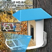 SEGMART Smart Bird Feeder with Camera, Solar Powered Bird Feeder Camera with AI Identify Bird Species - 11,000+ Birds, 1080P HD Camera Auto Capture Bird Video, App Notify When Birds Detected