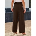 thumbnail image 3 of ZANKLEY Wide Leg Dress Pants Women's High Waisted Dressy Trousers, 3 of 10