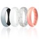 thumbnail image 1 of Anillos de silicona ROQ para mujer, transpirables, juego de 4, talla 6, 1 of 9