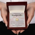 thumbnail image 3 of To My Boyfriend's Beautiful Mom Necklake - Love Knot Necklace - Message Card & Gift Box, 3 of 5