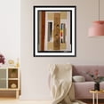 thumbnail image 3 of Historic Framed Print, Fumi yomu onna to nozoku wakashū, 17-7/8" x 21-7/8", 3 of 9